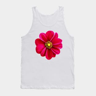 Red Daisy Flower Tank Top